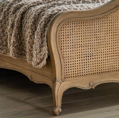 French Style Webbed Cane 6FT Super King Bed Frame