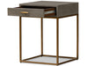 Hampton Bedside Table | Grey Shagreen