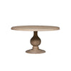 Ivory Bleached Mango Wood Circular Dining Table 152cm