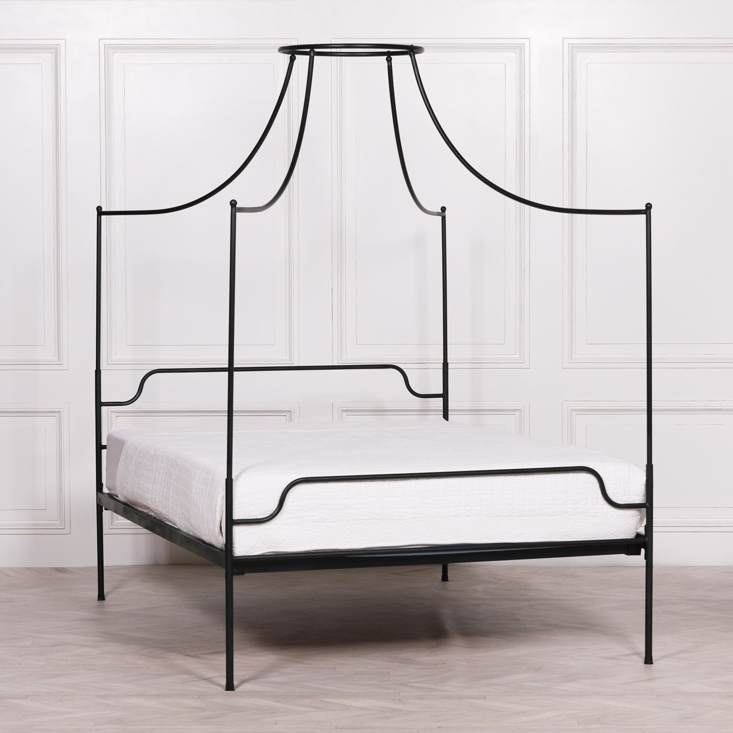 Isabeau Black Iron 4-Poster Bed Frame