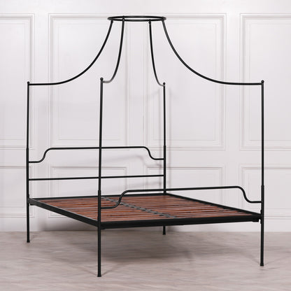 Isabeau Black Iron 4-Poster Bed Frame