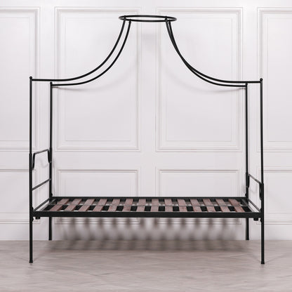 Isabeau Black Iron 4-Poster Bed Frame