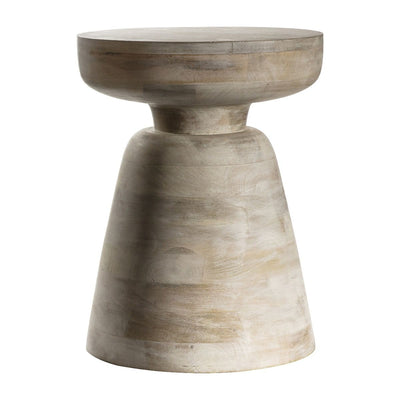 Khay Rustic Contemporary Round Side Table