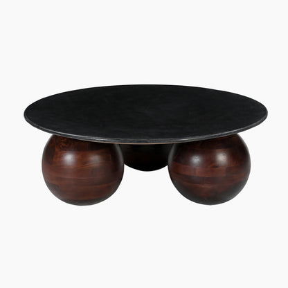 Khloe Sculpted Coffee Table with Marble Top