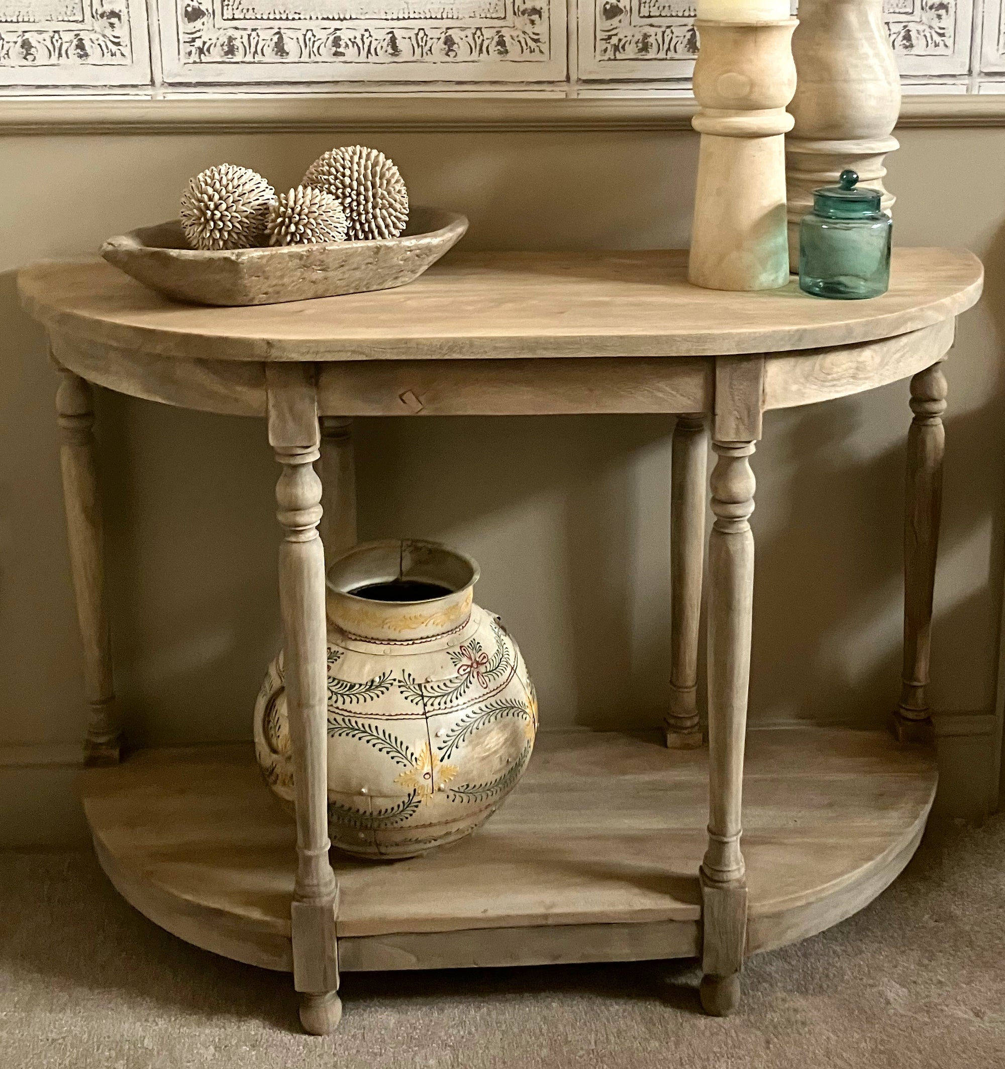 Luna Half-Moon Console Table - Salty Casa