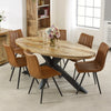 Diya Rustic Modern 6-Seater Oval Dining Table 180cm