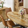 Diya Rustic Modern 6-Seater Oval Dining Table 180cm
