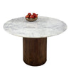 Aadhiya 4-Seater Round Dining Table with Ribbed Base 120cm