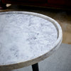 Aadhiya Round Marble Coffee Table with Sleek Metal Legs