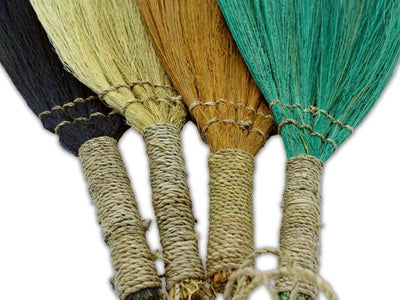 Set of 4 Pampas Fan Brooms