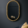Oval Bobbin Mirror in Black or Gold
