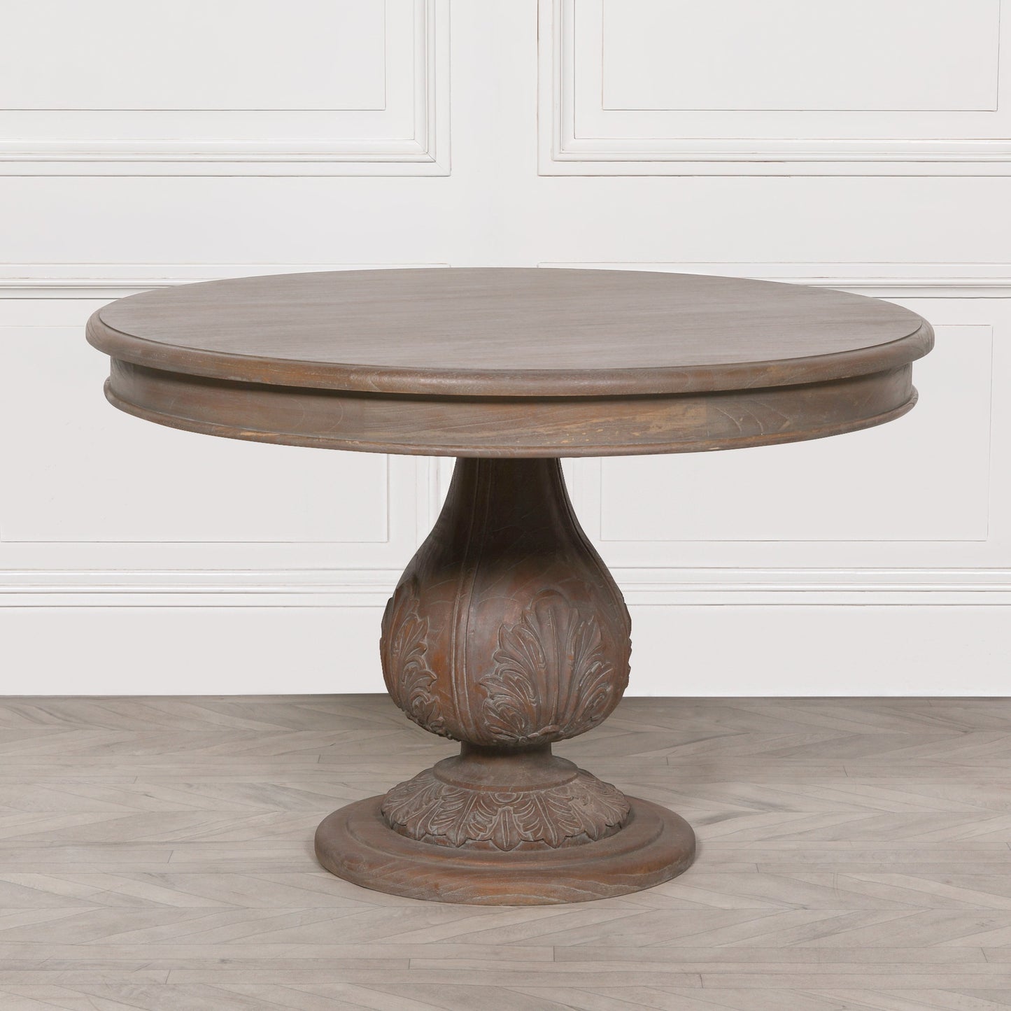 Pura Interiors Handcrafted Acorn Pedestal Dining Table | Round