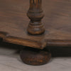 Dark Rustic Console Table with Hand-Carved Column Legs 151cm