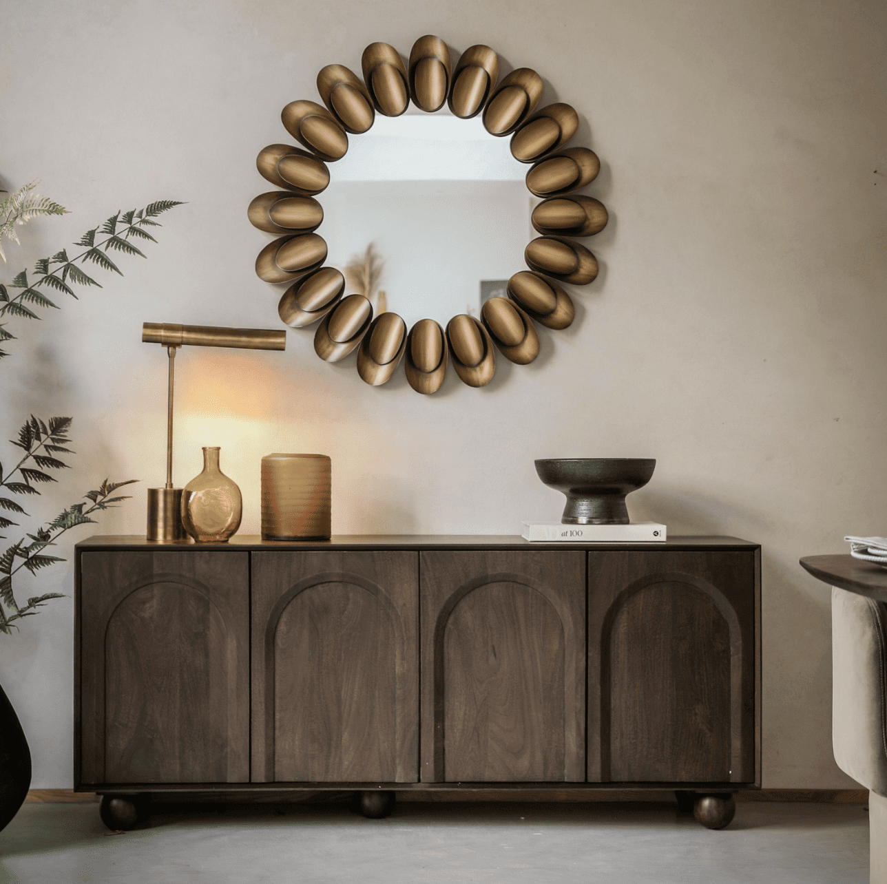 Arched 4-Door Sideboard 166cm