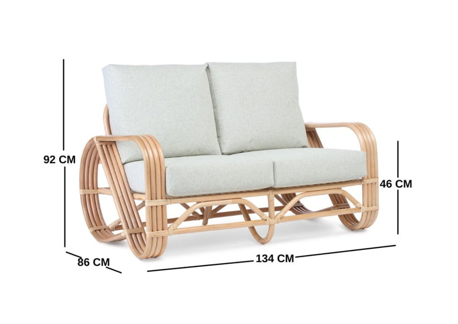 Edda 2-Seater Wicker Sofa