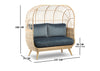 Arch 2-Seater Wicker Sofa