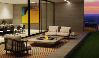 Square 22 Built-in Bioethanol Fire Pit Insert