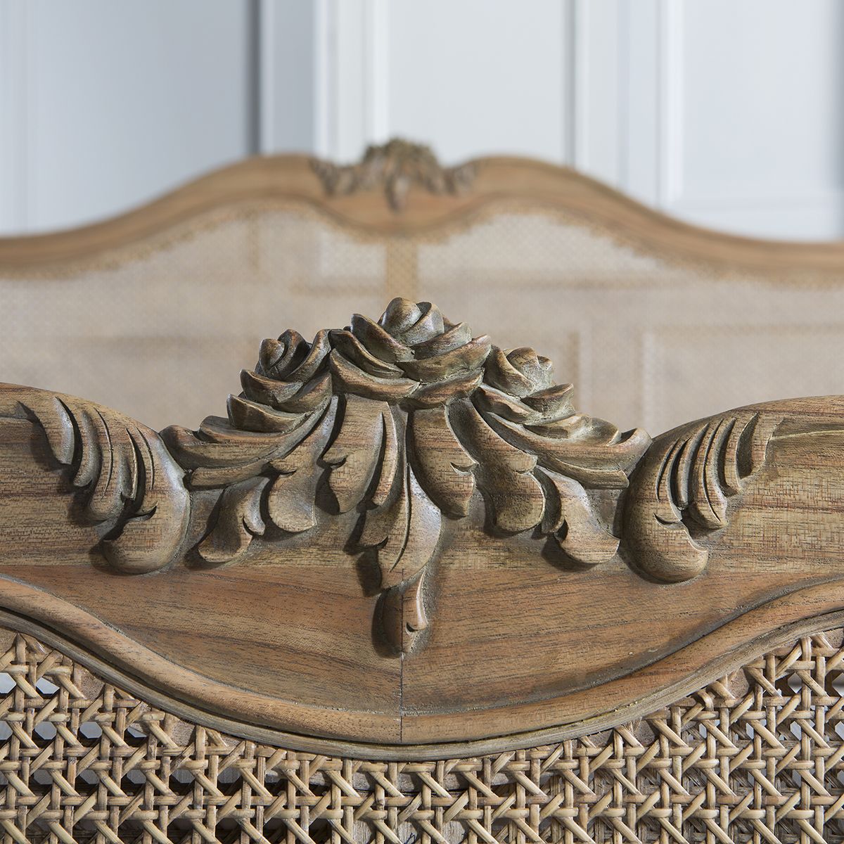 French Style Webbed Cane 6FT Super King Bed Frame