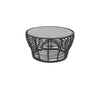 Cane-Line Basket Outdoor Round Coffee Table with Ceramic Top