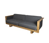 Cane-Line Angle 3 Seater Outdoor Sofa with Teak Frame and Quick Dry Cushions