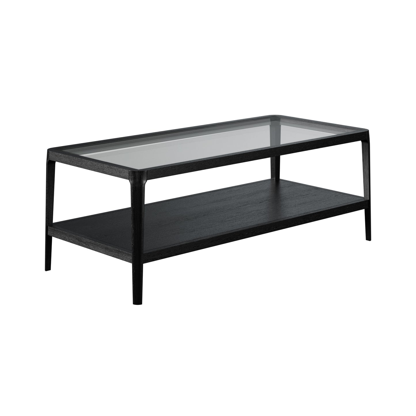 Abberley Oak Coffee Table with Glass Top 110cm x 50cm