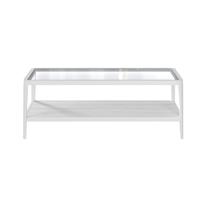 Abberley Oak Coffee Table with Glass Top 110cm x 50cm