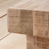 Asher Rustic Solid Wood Block Coffee Table