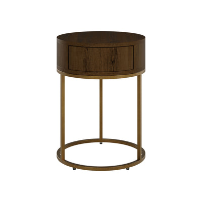 Hampton Round Wooden Bedside Table