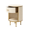 Hampton Bedside Table | Ivory Shagreen