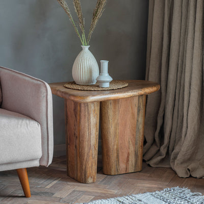 Beckett Chunky Legs Mango Wood End Table