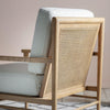 Beverly Oak and Rattan Armchair | Cream - Salty Casa