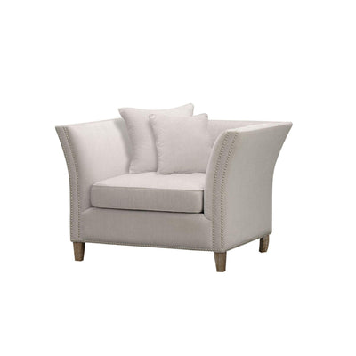Carolina Snuggle Armchair | Greyish Cream - Salty Casa