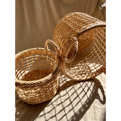 Set of 2 Classic Rattan Baskets