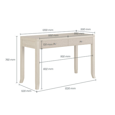 Rustic Witley Desk | Grey Aged Oak