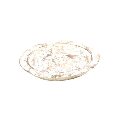 Rustic Whitewashed Wooden Decorative Plate