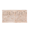Pura Interiors Distressed Sideboard with Carved Detail | 4-door | Natural