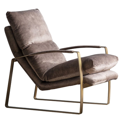 Jagger Luxury Suede Lounge Chair