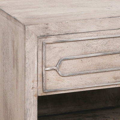 Rustic Hartley Bedside Table with Weathered Finish