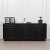 Nina Black Contemporary Mango Wood Large Sideboard 214cm