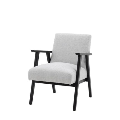 Lou Mid Century Linen Armchair