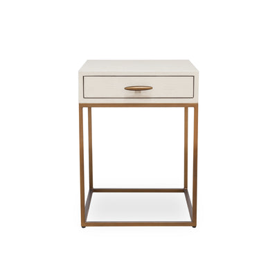 Hampton Bedside Table | Ivory Shagreen