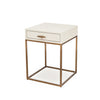 Hampton Bedside Table | Ivory Shagreen