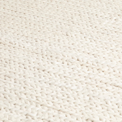 Natural Knitted Wool Rug | Rectangular