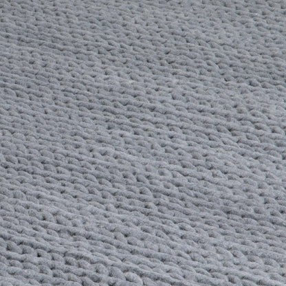Natural Knitted Wool Rug | Rectangular
