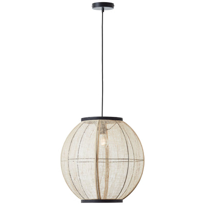 Natural Linen Pendant Light Shade | Cylinder or Round