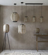 Natural Linen Pendant Light Shade | Cylinder or Round