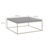 Norton Square Coffee Table | Black and Brass