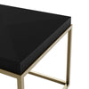 Norton Square Side Table | Black and Brass
