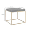Norton Square Side Table | Black and Brass