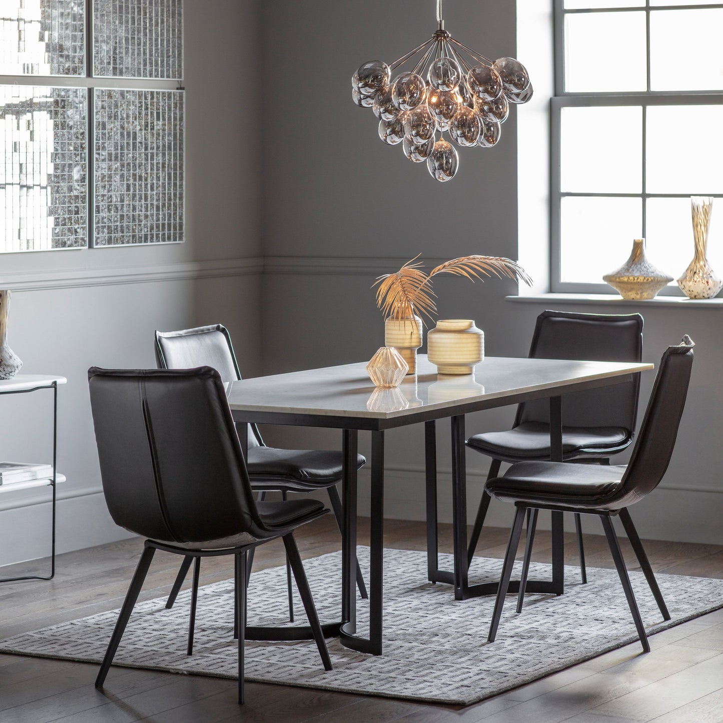 Olivia Marble Top Dining Table 180cm